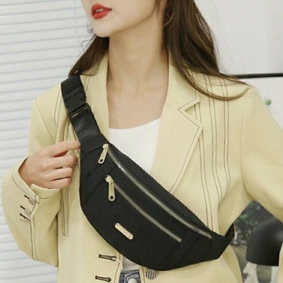 Handbags - Black Fanny Pack,‎ Waist, Bum, Crossbody, Park Bag (NEW & SUPER CUTE!)